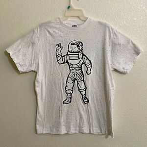 BILLIONAIRE BOYS CLUB Astronaut Logo, Splatter all over Single Stitch T Shirt L